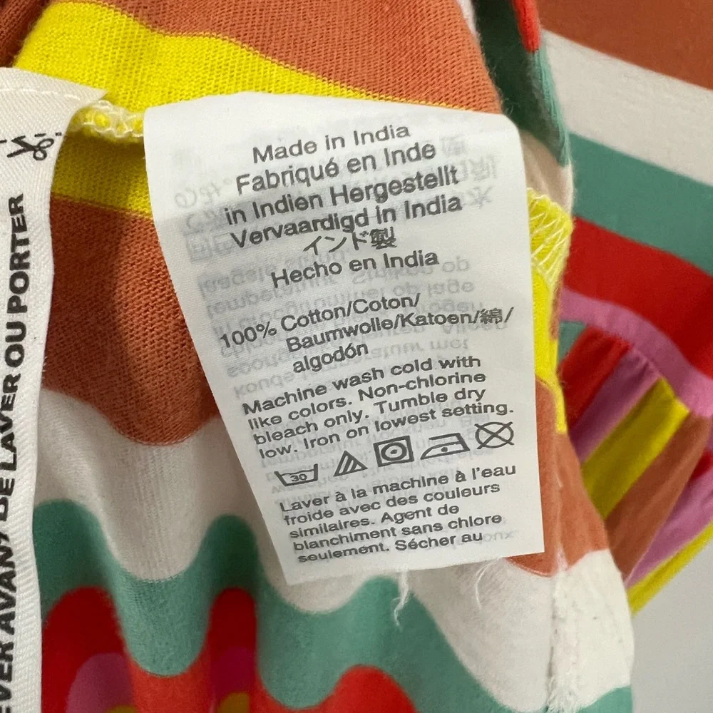 J. Crew rainbow stripe tiered maxi dress